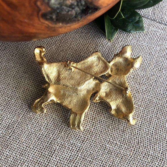 Vintage Dog/Cat Goldtone Brooch - Picture 8 of 10